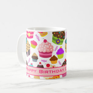 Niedlich Happy Birthday Cupcake Kaffeetasse