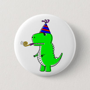 Niedlich Happy Birthday Dinosaur Button