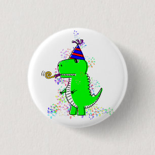 Niedlich Happy Birthday Dinosaur Confetti Button