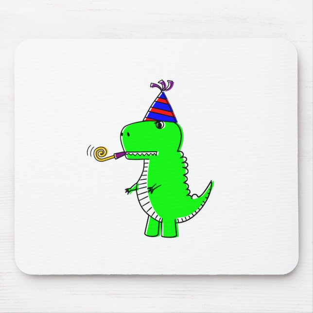 Niedlich Happy Birthday Dinosaur Mousepad (Vorne)