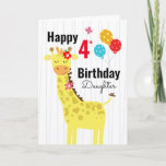 Niedlich Happy Birthday Giraffe Daughter Karte<br><div class="desc">Niedliche Geburtstaggiraffe Kindergeburtstag-Karte mit individueller Altersoption! Klicken Sie einfach,  um die Vorlage zu ändern,  um sie zu Ihrem eigenen zu machen. Der gesamte Text ist einstellbar. Kunstwerk von Valarie Wade.</div>
