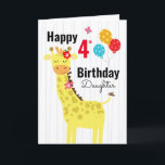 Niedlich Happy Birthday Giraffe Daughter Karte<br><div class="desc">Niedliche Geburtstaggiraffe Kindergeburtstag-Karte mit individueller Altersoption! Klicken Sie einfach,  um die Vorlage zu ändern,  um sie zu Ihrem eigenen zu machen. Der gesamte Text ist einstellbar. Kunstwerk von Valarie Wade.</div>