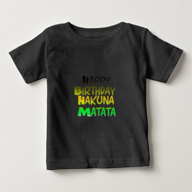 Niedlich Happy Birthday Hakunamatata Inspiration K Baby T-shirt (Vorderseite)