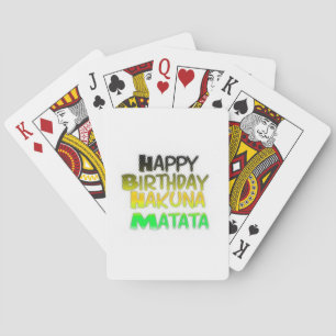 Niedlich Happy Birthday Hakunamatata Inspiration K Spielkarten