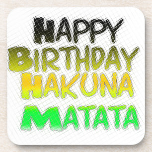 Niedlich Happy Birthday Hakunamatata Inspiration K Untersetzer