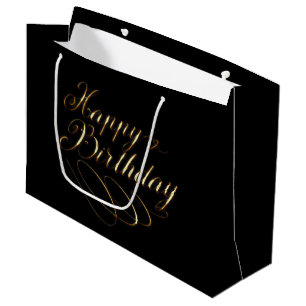 Niedlich Happy Birthday unisex Word Art Große Geschenktüte