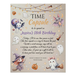 Niedlich Happy Boo Ghost Halloween Time Kapselkart Poster