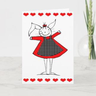 Niedlich Happy Bunny Liebe Card Feiertagskarte