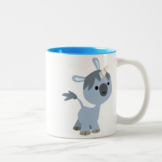 Niedlich Happy Cartoon Baby Unicorn Tasse (Rechts)
