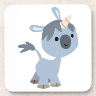Niedlich Happy Cartoon Baby Unicorn Untersetzer Se