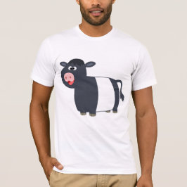 Niedlich Happy Cartoon Belted Galloway Kuh T - Shi T-Shirt