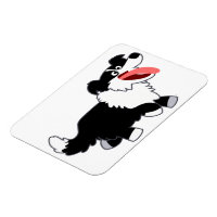 Niedlich Happy Cartoon Border Collie Flexible Magn