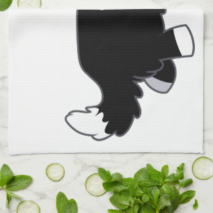 Niedlich Happy Cartoon Border Collie Küchentuch