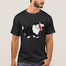 Niedlich Happy Cartoon Border Collie T - Shirt
