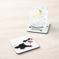 Niedlich Happy Cartoon Border Collie Untersetzer S