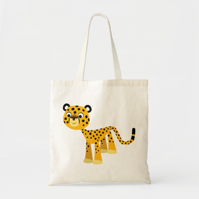 Niedlich Happy Cartoon Cheetah Bag Tragetasche (Vorne)