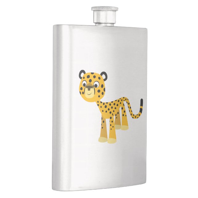 Niedlich Happy Cartoon Cheetah Classic Flask Flachmann (Rechts)