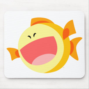 Niedlich Happy Cartoon Fish Mousepad