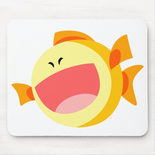 Niedlich Happy Cartoon Fish Mousepad (Vorne)