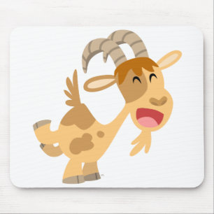 Niedlich Happy Cartoon Goat Mousepad