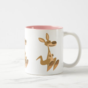 Niedlich Happy Cartoon Kangaroo Zweifarbige Tasse