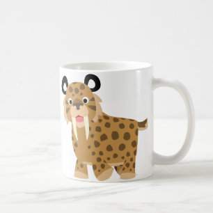 Niedlich Happy Cartoon Smilodon Tasse
