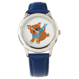 Niedlich Happy Cartoon Staffie Watch Armbanduhr