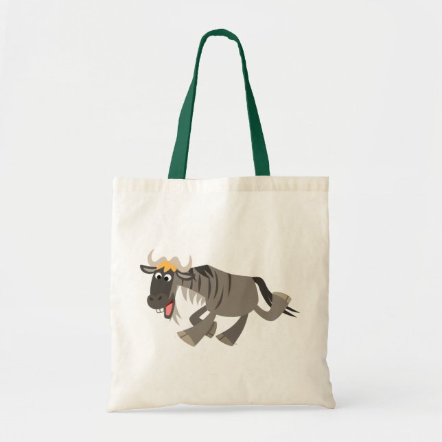 Niedlich Happy Cartoon Wildebeest Bag Tragetasche (Vorne)