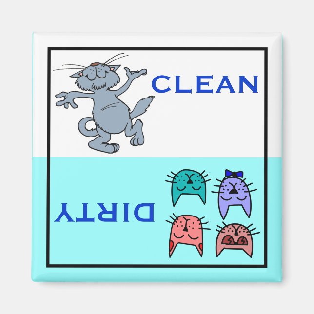 Niedlich Happy Cats Custom Color Dishwasher Magnet (Vorne)