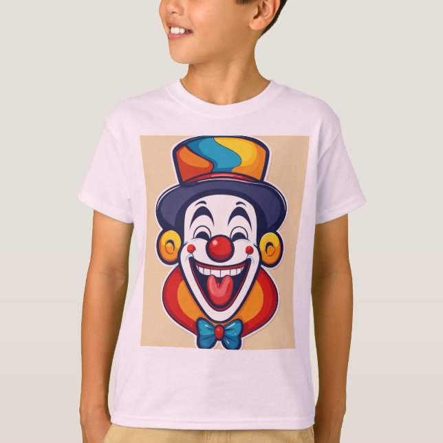 Niedlich Happy Clown-Logo für Kinder T-Shirt (Vorderseite)