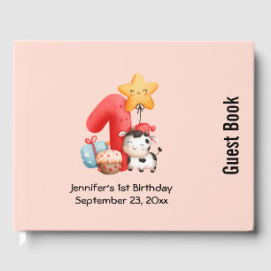 Niedlich Happy Cow 1. Geburtstag Gästebuch