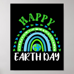 Niedlich Happy Earth Day Niedlich Rainbow Earth Lo Poster