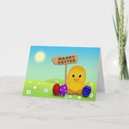 Niedlich Happy Easter Baby Chick Feiertagskarte