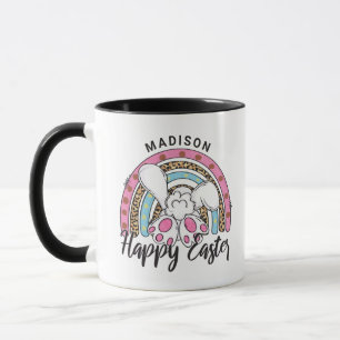 Niedlich Happy Easter Kaninchenbrennen Name Tasse