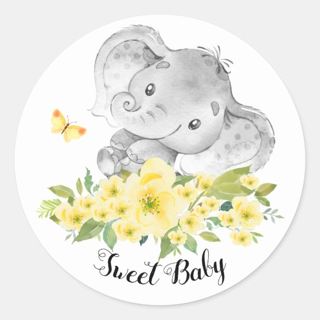 Niedlich Happy Elephant Sweet Baby Fevor Sticker (Vorderseite)