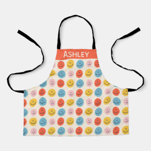 Niedlich Happy Face Blobs Fun Muster Personalisier Schürze