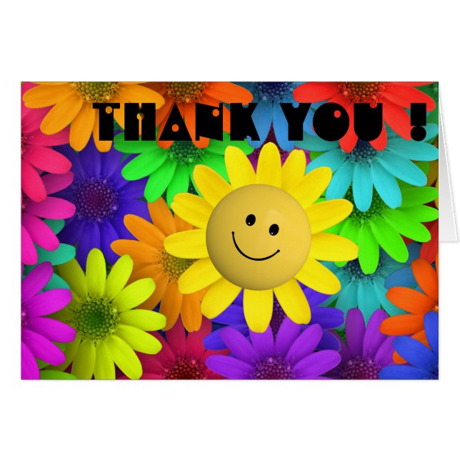 Niedlich Happy Face Blume (Vorderseite (Horizontal))