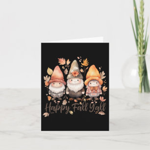 Niedlich Happy Fall Y'all Gnomes FrauenHalloween-C Karte