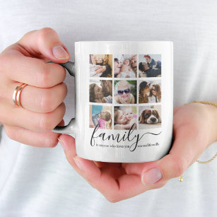 Niedlich Happy Family Foto Collage Kaffeetasse
