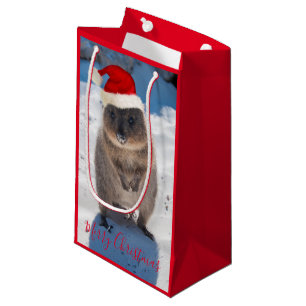 Niedlich Happy Festive Quokka am Strand Australien Kleine Geschenktüte