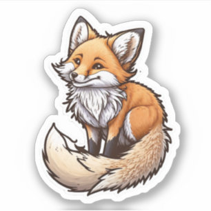 Niedlich Happy Fox Sticker