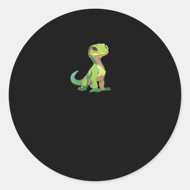 Niedlich Happy Friend Lizard Sticker3 Runder Aufkleber (Vorderseite)