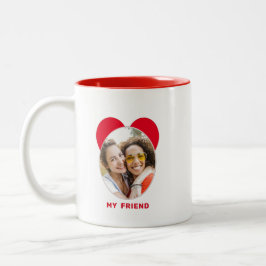 Niedlich Happy Friendship Day BEST FRIEND FOTO Zweifarbige Tasse