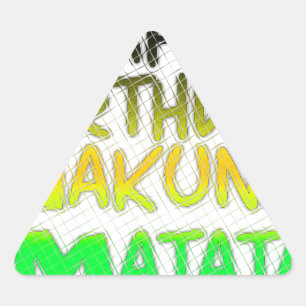 Niedlich Happy Geburtstag Hakuna Matata Öko Inspir Dreieckiger Aufkleber