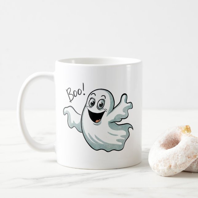 Niedlich Happy Ghost Kaffeetasse (Mit Donut)