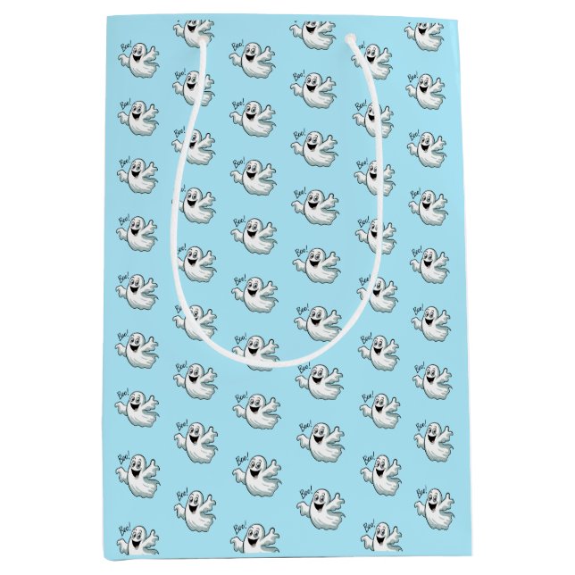 Niedlich Happy Ghost Mittlere Geschenktüte (Vorderseite)