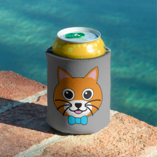 Niedlich Happy Ginger Cat mit Papillon Dosenkühler
