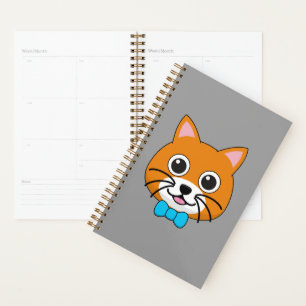 Niedlich Happy Ginger Cat mit Papillon Planer