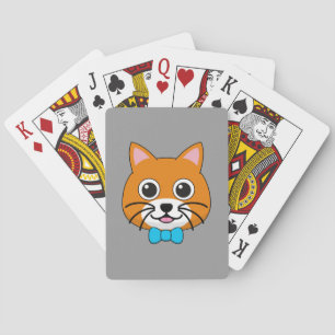 Niedlich Happy Ginger Cat mit Papillon Spielkarten