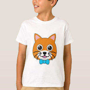 Niedlich Happy Ginger Cat mit Papillon T-Shirt